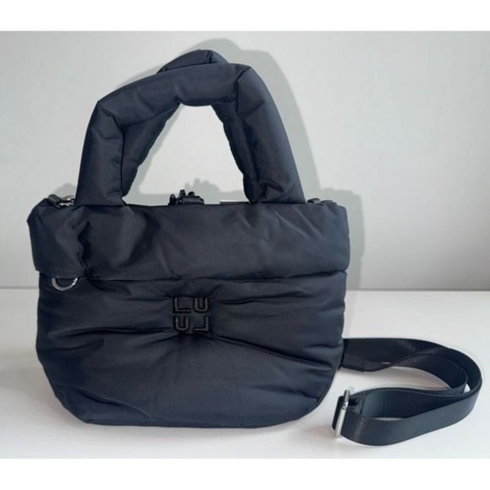 Lululemon On My Level Tote Small Puffy Black Nylon Crossbody Bag 3L NEW